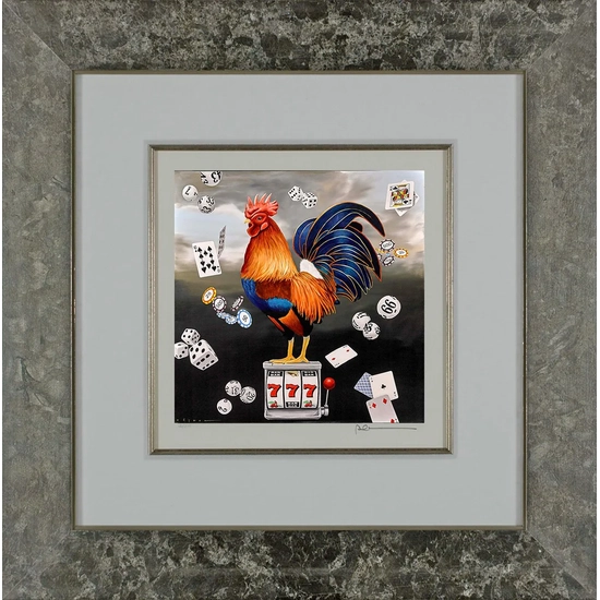 Robert Deyber - Game Cock Framed