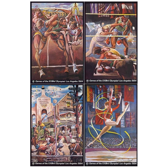 Ernie Barnes - 1984 Limited Edition Olympic Series Numbered Set Hand Signed in Pencil