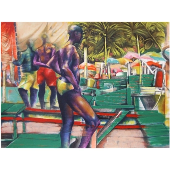 Paul Goodnight - Brazilian Boat Men Serigraph