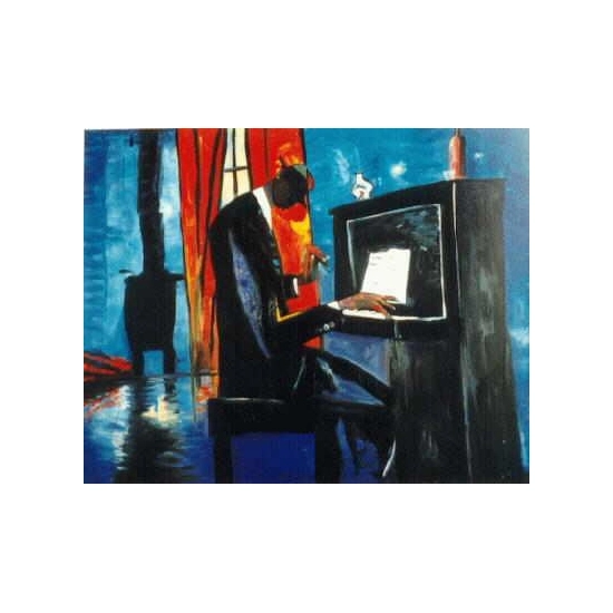 William Tolliver - Piano Player 2 Artist Proof Signed By Artist Giclee