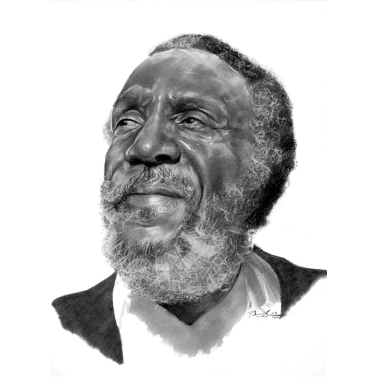 Robert Jackson - Dick Gregory Graphite Pencil on Paper