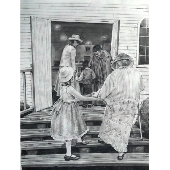 Robert Jackson - Service Time Graphite Pencil on Paper