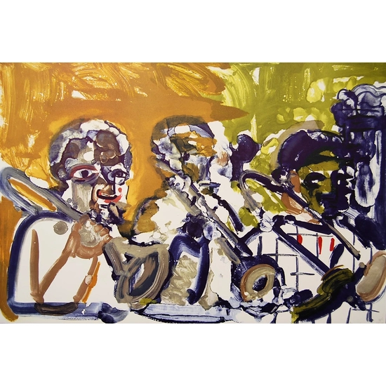 Romare Bearden - Brass Section Artist Signed