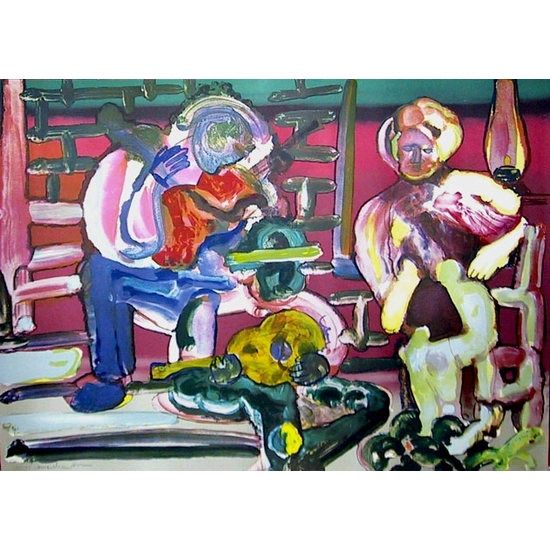 Romare Bearden - Louisiana Serenade Artist Signed