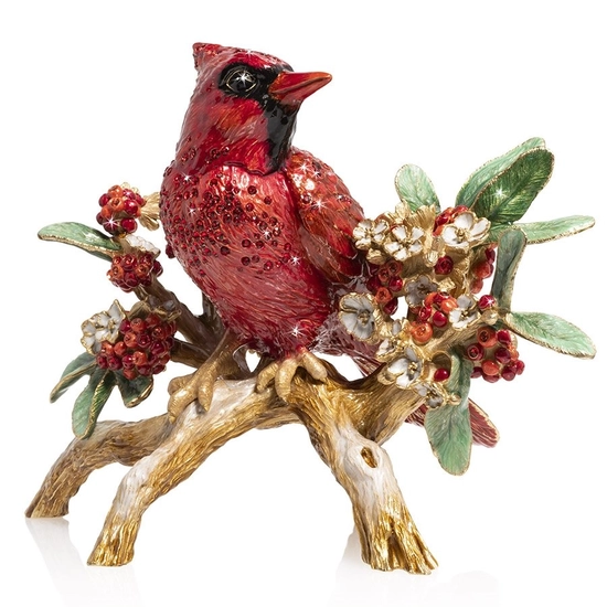 Jay Strongwater - Red Cardinal on Branch Figurine