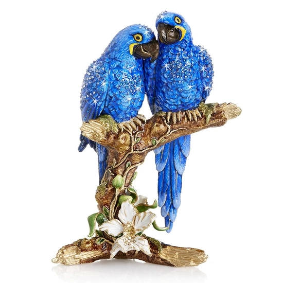 Jay Strongwater - Julie & Blaze Macaws On Branch Figurine