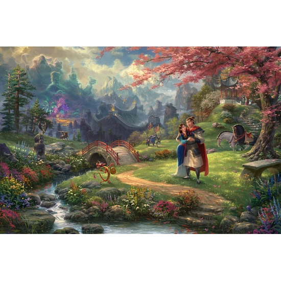 Thomas Kinkade Disney - Mulan - Blossoms Of Love