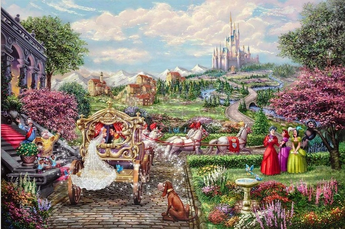 Thomas Kinkade Disney-Cinderella Happily Ever After