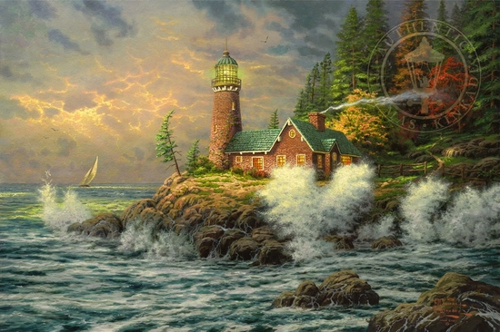 Thomas Kinkade-Courage