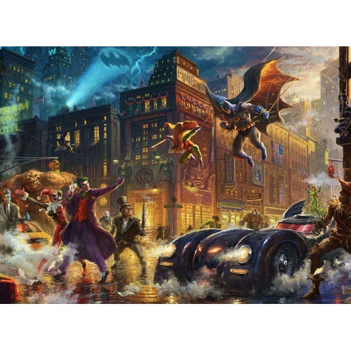 Thomas Kinkade DC Comics - The Dark Knight Saves Gotham City