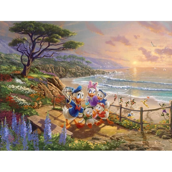 Thomas Kinkade Disney - Donald and Daisy A Duck Day Afternoon