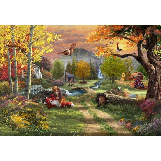 Thomas Kinkade Disney - Disney Fox and the Hound