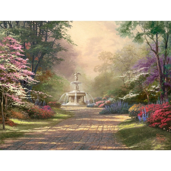 Thomas Kinkade - Fountain of Blessings