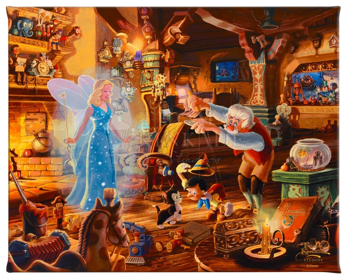 Thomas Kinkade Disney-Geppetto's Pinocchio