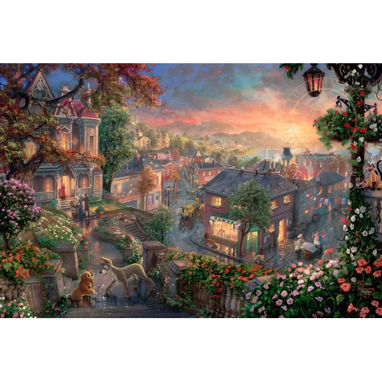 Thomas Kinkade Disney - Lady and the Tramp