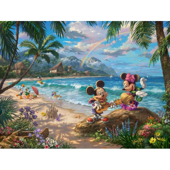 Thomas Kinkade Disney - Mickey & Minnie in Hawaii