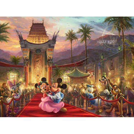 Thomas Kinkade Disney - Mickey & Minnie in Hollywood