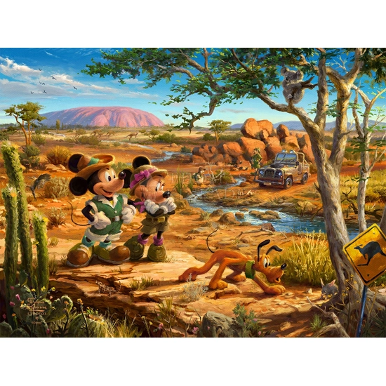 Thomas Kinkade Disney - Mickey & Minnie In The Outback