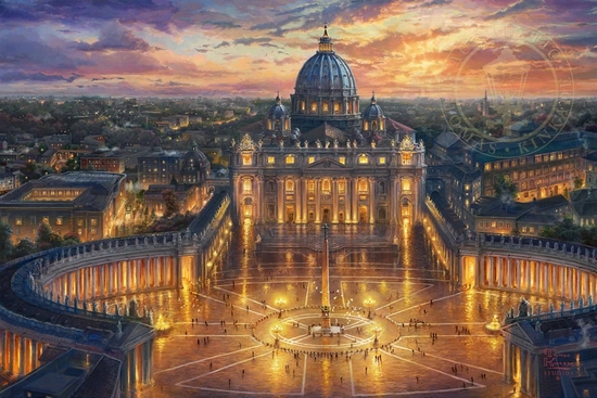 Thomas Kinkade-Vatican Sunset