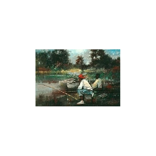 William Tolliver - Waiting For The Big One Artist Proof  Estate Certified Lithograph Artist Proof