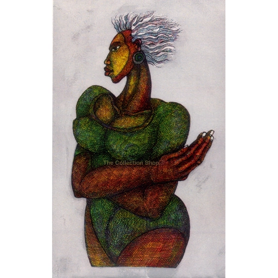 Charles Bibbs - Woman With White Hair 2 Giclee