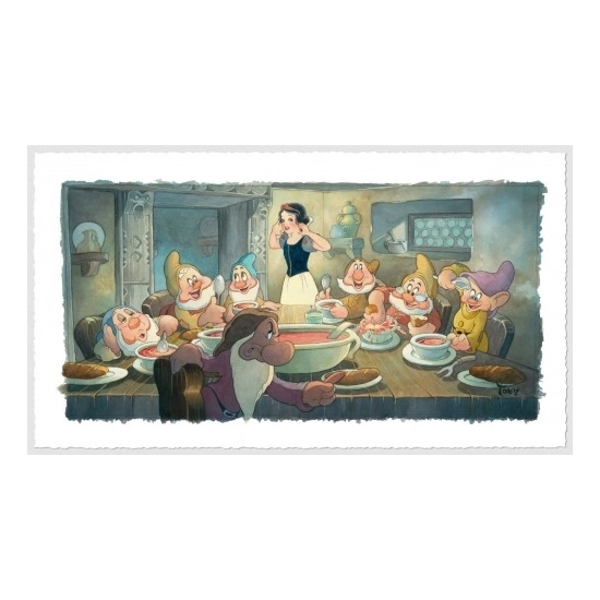 Toby Bluth - The Lost Soup Scene Hand Deckled Giclée On Paper