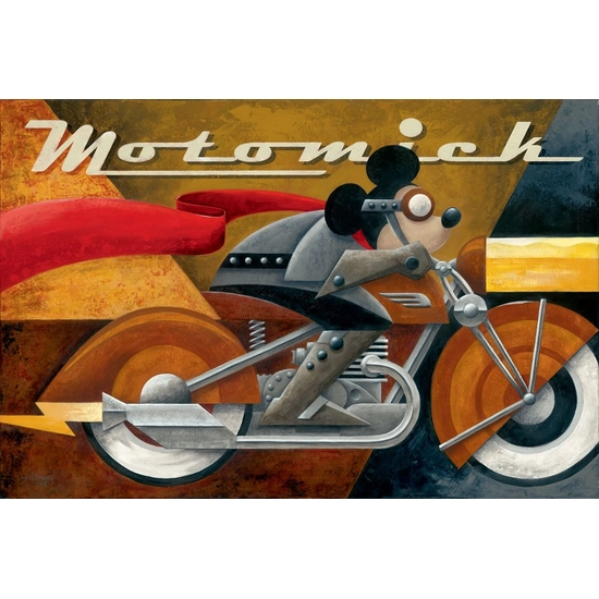 Mike Kungl - Moto Mick Giclée On Hand Textured Canvas