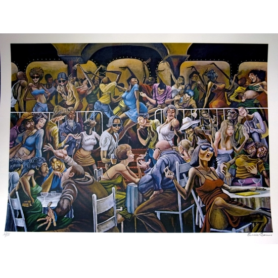 Ernie Barnes - Disco Signed And Numbered Limited Edition