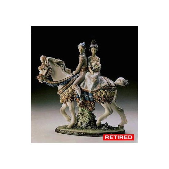 Lladro - Valencian Couple On Horse