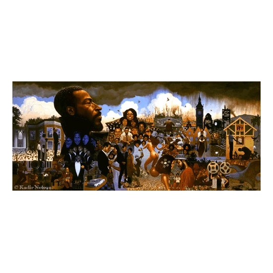 Kadir Nelson - The Life Of Marvin Gaye Giclee On Canvas Artist Proof