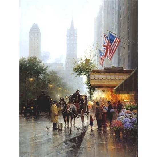 G Harvey - New York New York By G. Harvey Giclee On Canvas  Artist Proof