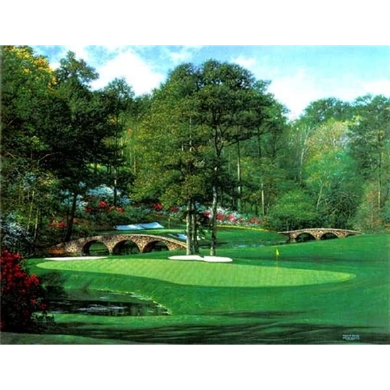 Larry Dyke - The 11th At Augusta By Larry Dyke Serigraph  Signed & Numbered