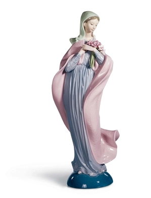 Lladro-Our Lady with Flowers