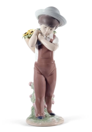 Lladro-Gathering Flowers