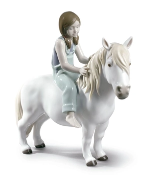 Lladro-Girl with Pony