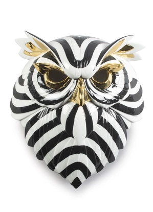 Lladro-Owl Mask. Black and Gold