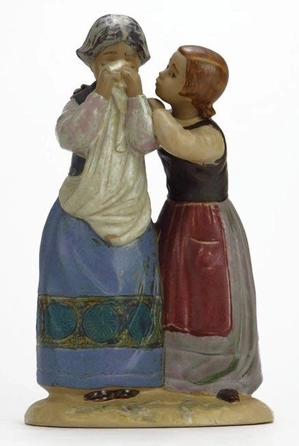 Lladro-Comforting Her Friend