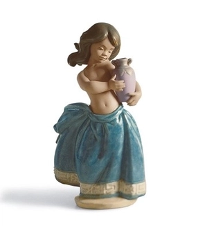 Lladro-LITTLE PEASANT GIRL (BLUE)