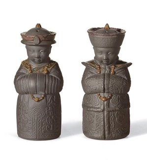 Lladro-SALT & PEPPER SHAKERS (BLACK)