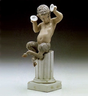 Lladro-Pan With Cymbals 1969-75