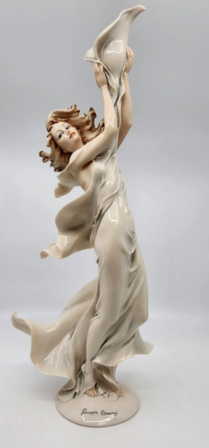 Giuseppe Armani-Girl With Calla Lily Candleholder-Left