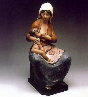 Lladro-Mother Feeding Baby 1981-85