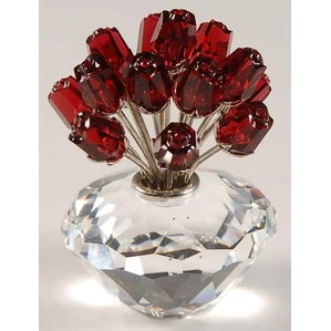 Swarovski Crystal-Vase Of Red Roses 15th SCS Anniversary