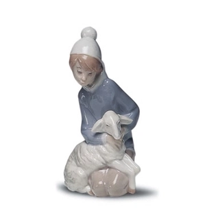 Lladro-Shepherd with Lamb