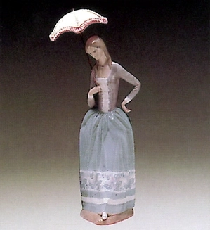 Lladro-Woman with Umbrella 1972-81