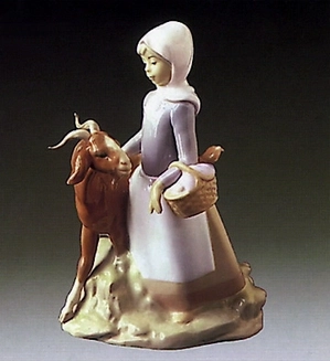 Lladro-Little Girl with Goat 1972-87