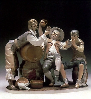 Lladro-Tavern Drinkers 1977-1985