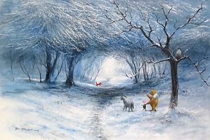 Peter Ellenshaw-Winter Walk - From Disney Winnie the Pooh