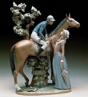 Lladro-Jockey With Lass 1979-00