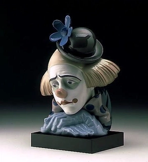 Lladro-Pensive Clown 1982-00